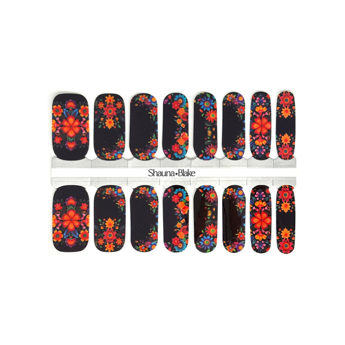 Fiesta Floral Exclusive Design Nail Wraps