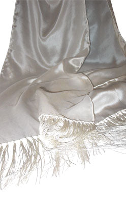 Flat Crepe 8mm Fringed Shawls and Scarves