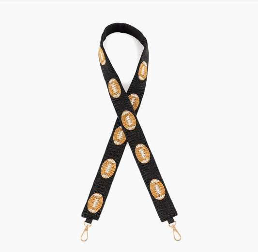 Football Beaded Bag Strap