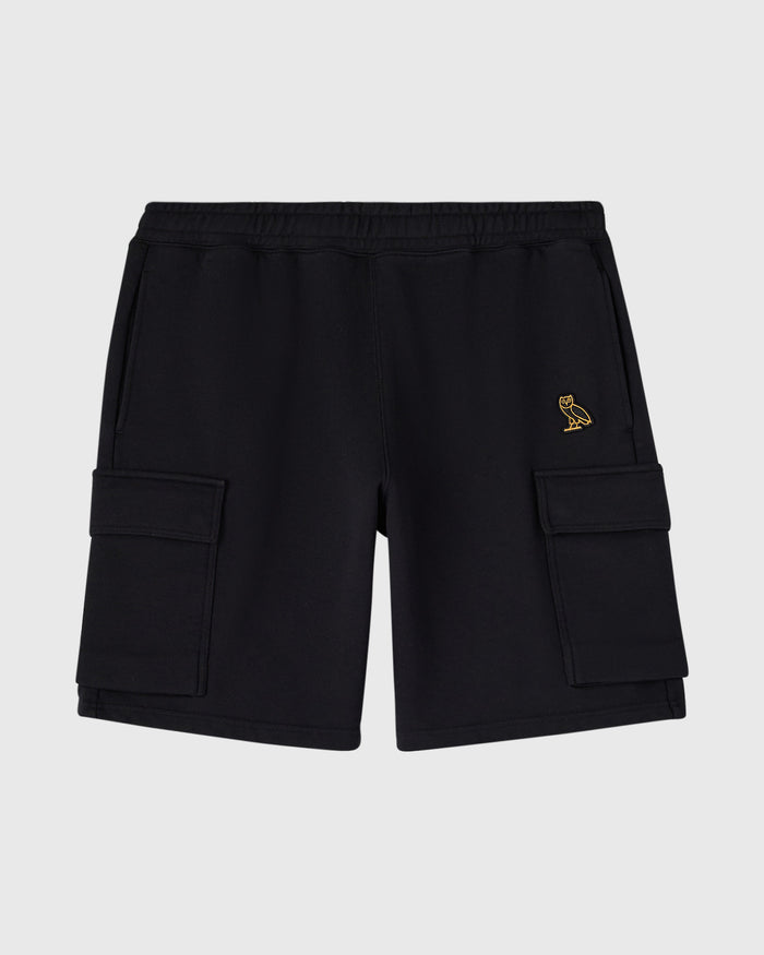 French Terry Cargo Short - Black