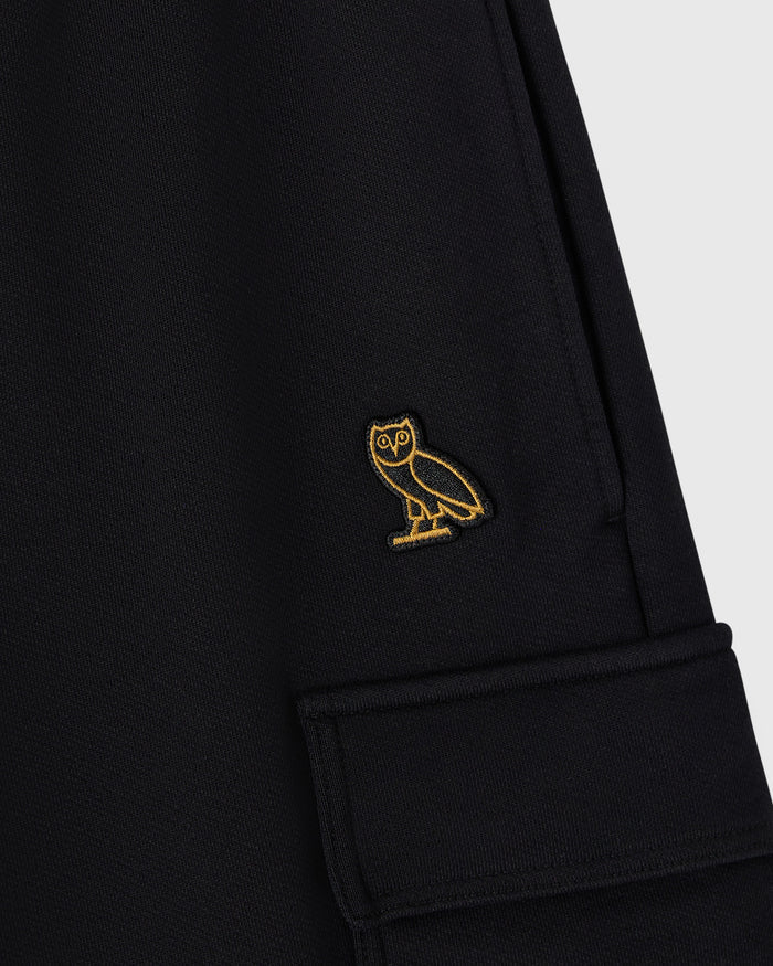 French Terry Cargo Short - Black