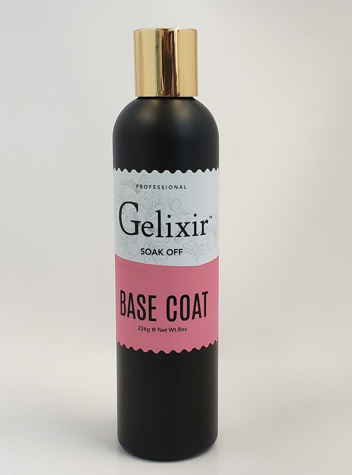 GELIXIR - LED/UV Soak Off Gel - Foundation Base Coat - Refill Size 8oz