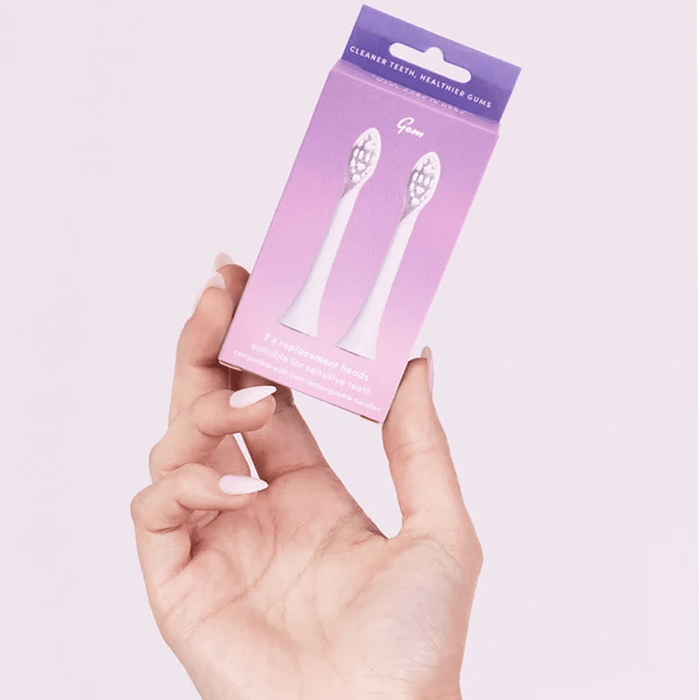 Gem Electric Toothbrush Replacement Heads Rose - Beauty Tribe