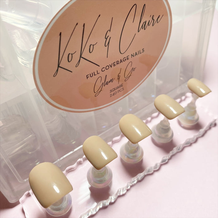 Glam & Go Full Coverage Nails - Square | Koko & Claire