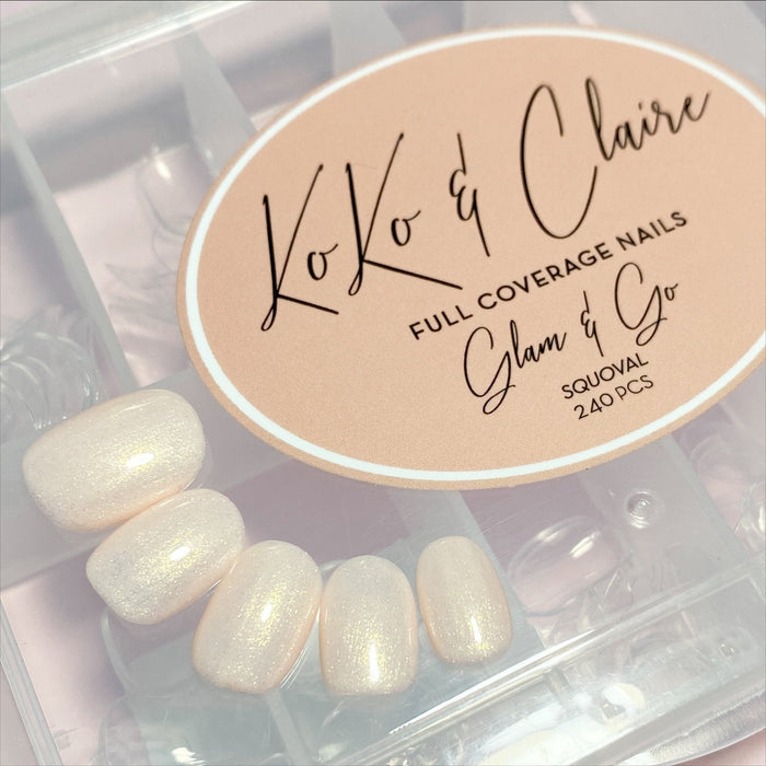 Glam & Go Full Coverage Nails - Squoval | Koko & Claire