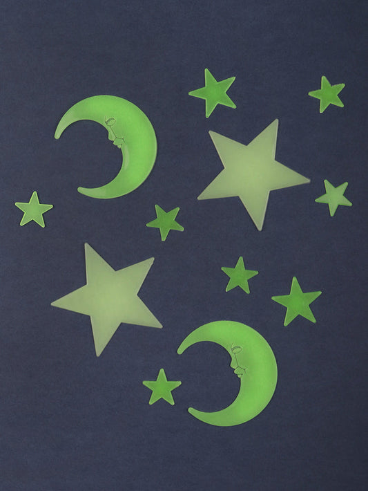 Glow-in-the-dark Wall Stickers | Moons & Stars-Image 1