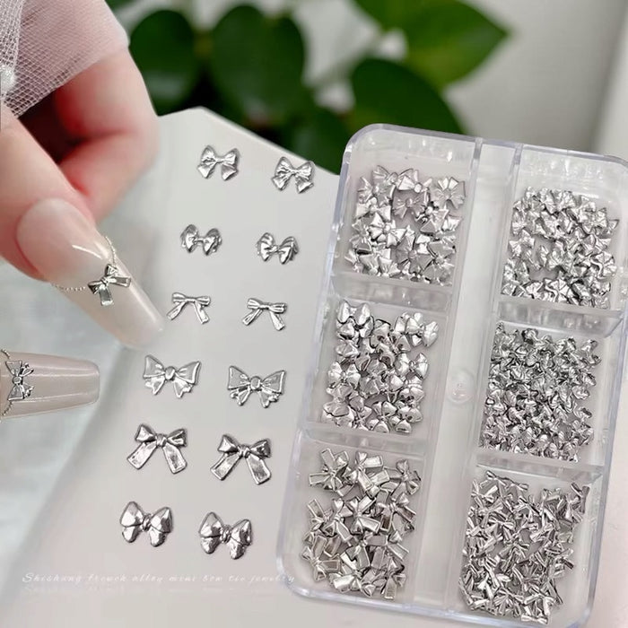 Gold/ Silver Mini Bows for Nail Design