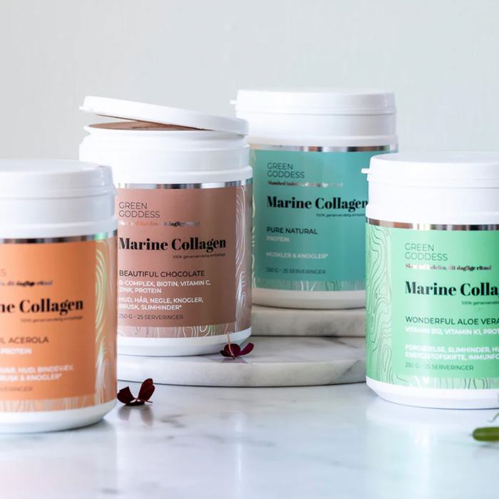 Green Goddess - Collagen Pulver - Beautiful Chocolate inkl. B-complex, C-vitamin og zink - 250 g.