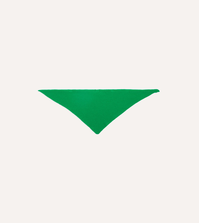 Green Lambswool Triangle Neck Scarf
