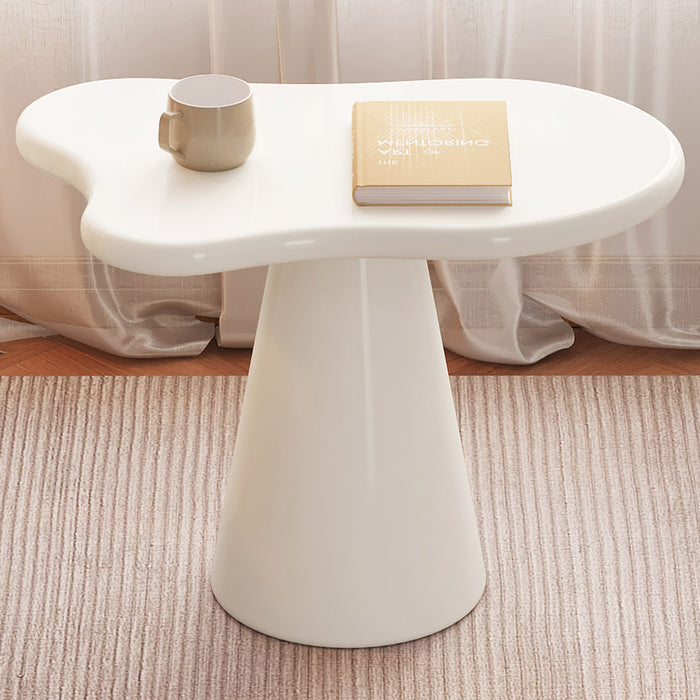 Guyii Cloud Coffee Table Modern Cream White End Table, Small Sofa Table