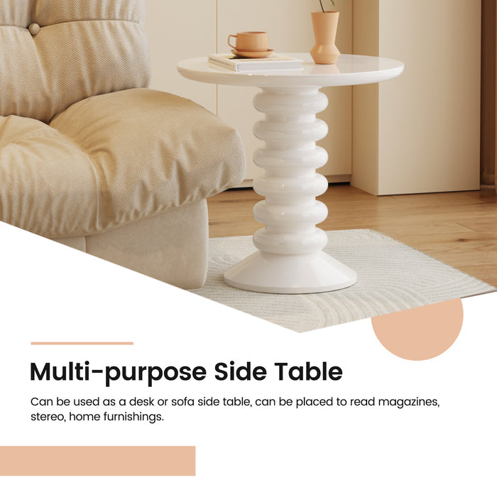 Guyii Side Table, 22.83" Round End Table with for Living Room, Bedroom