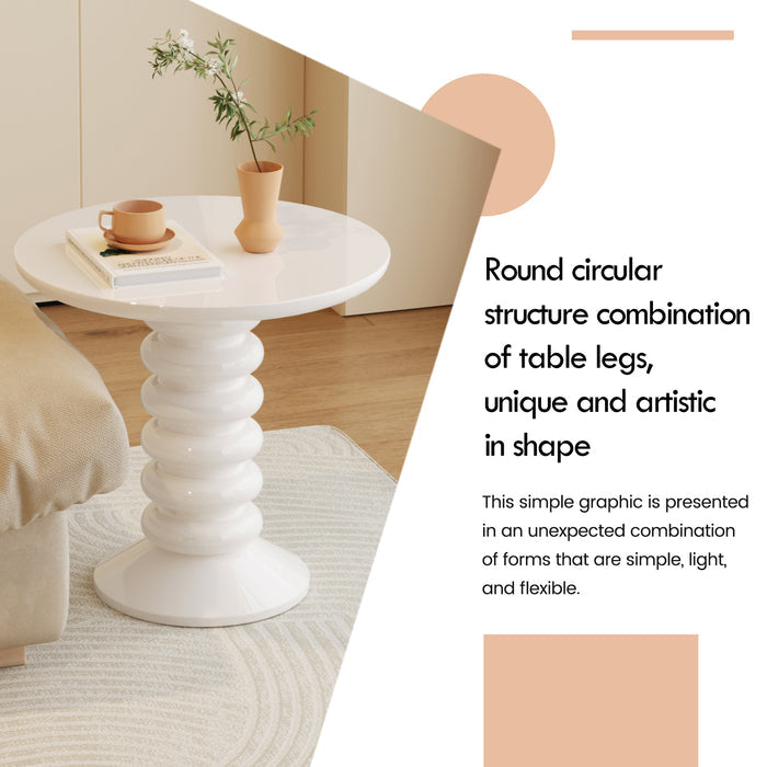 Guyii Side Table, 22.83" Round End Table with for Living Room, Bedroom