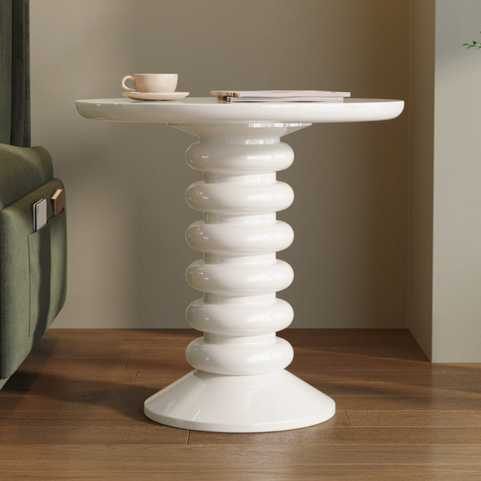 Guyii Side Table, 22.83" Round End Table with for Living Room, Bedroom