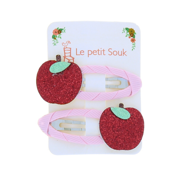 Le Petit Souk - Hair Clips - Red Apple