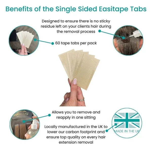 Hair Made Easi Single Sided Hair Extension Tapes 60 Pack