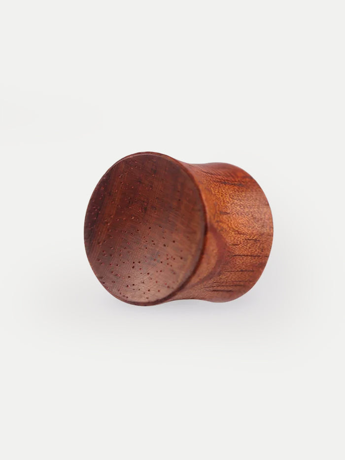 Hand Carved Sappan Wood Plug | Brown-Image 3
