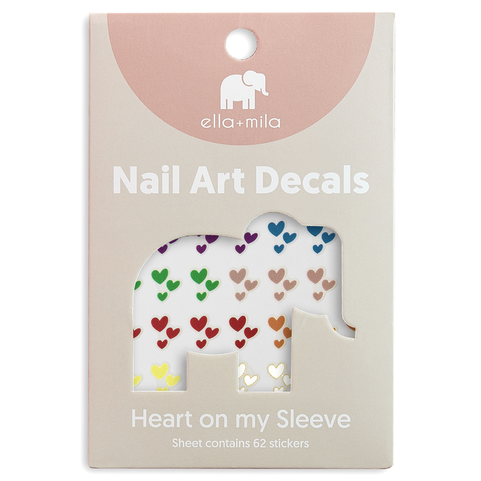 Heart on My Sleeve heart nail art decals in packaging – ella+mila