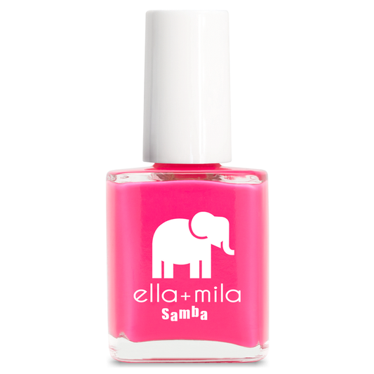 I Pink I Love You bright highlighter pink nail polish bottle – ella+mila