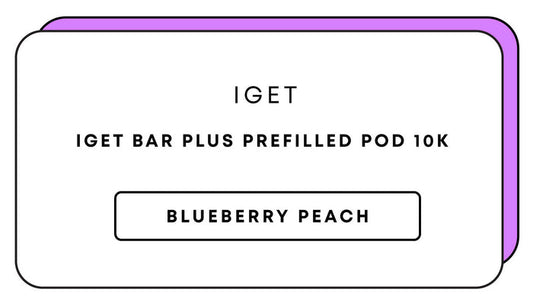 IGET Bar Plus Prefilled Pod 10k | Blueberry Peach-Image 1
