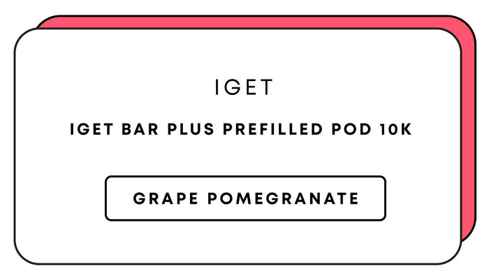 IGET Bar Plus Prefilled Pod 10k | Grape Pomegranate-Image 1