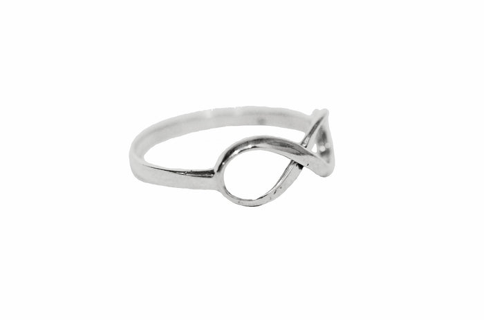 Infinity Ring – Sterling Silver Minimalist Romantic Jewelry side view