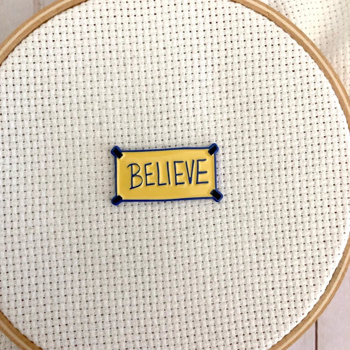 Inspirational "Believe" Poster Needle Minder