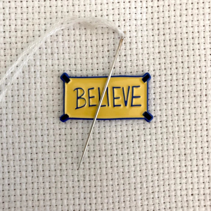 Inspirational "Believe" Poster Needle Minder