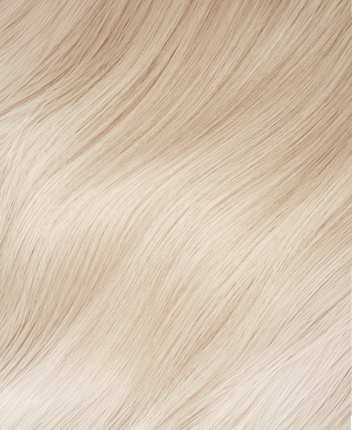 invisible clip-in hair extensions icy blonde.