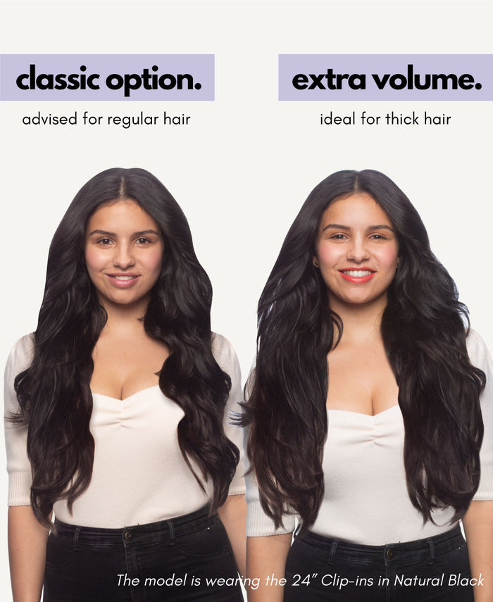 invisible clip-in hair extensions pumpkin spice.