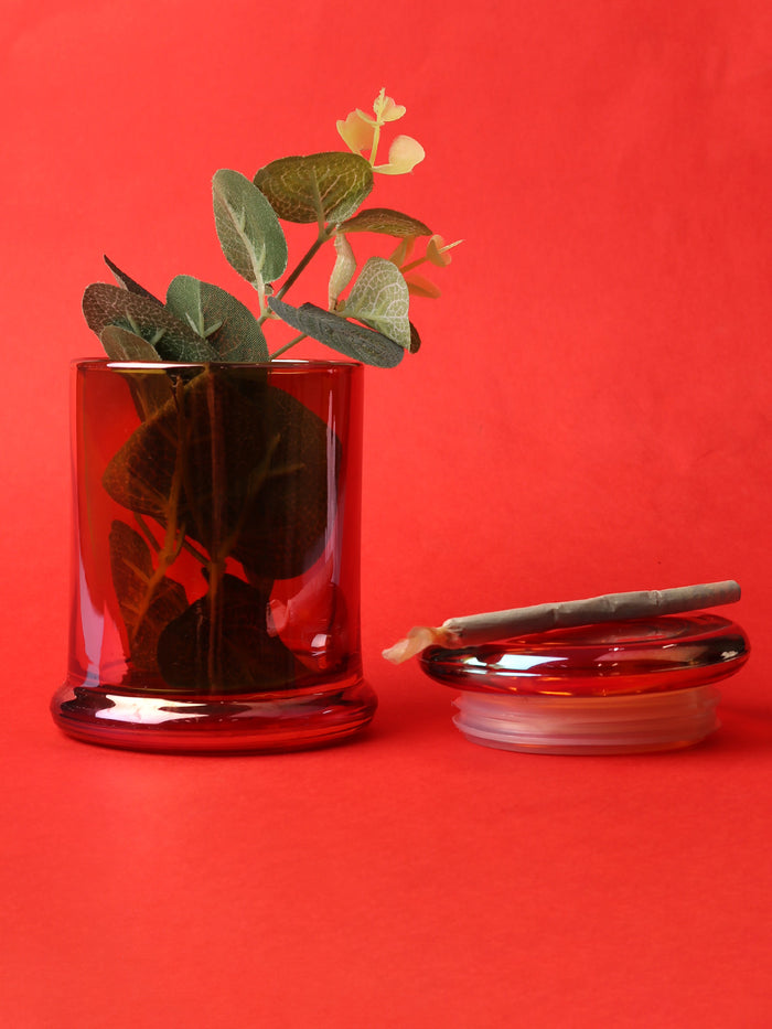 Iridescent Glass Jar | Umber-Image 1
