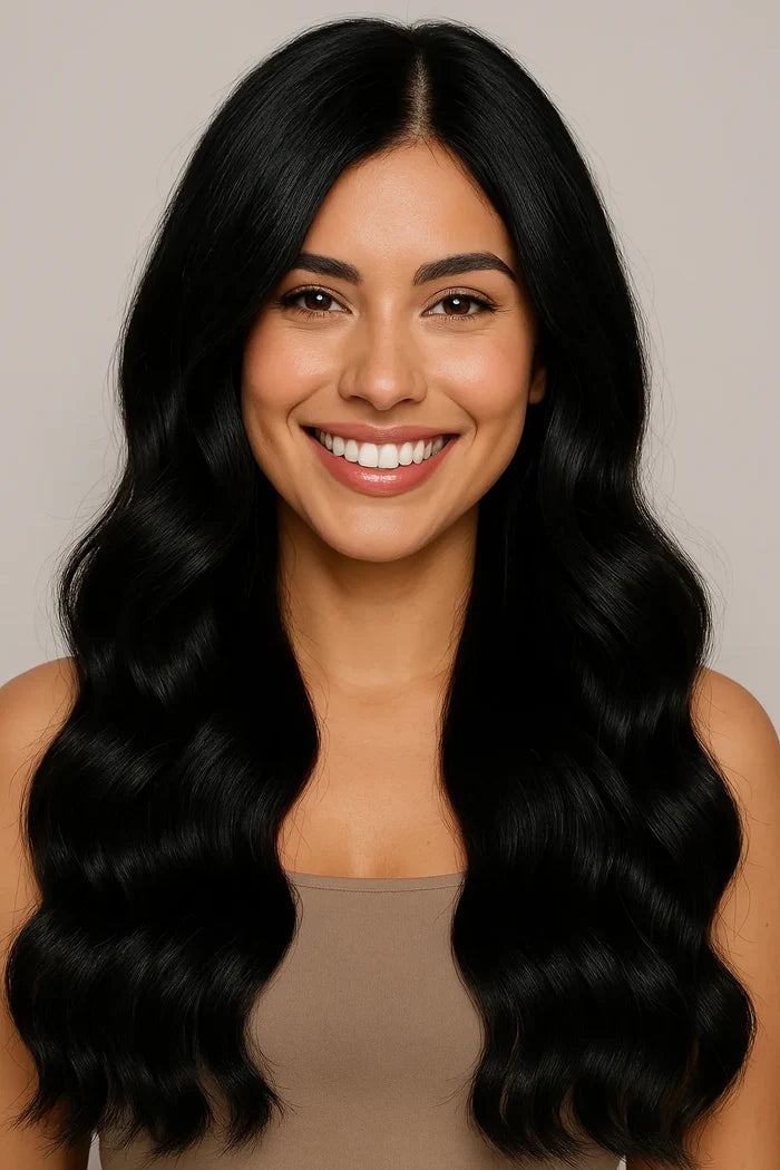 Jet Black (1) 20" 160g - Clip-Ins
