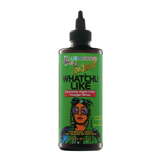 KALEIDOSCOPE Whatchu Like cleansing apple cider vinegar hair rinse bottle for braids twists wigs and weaves
