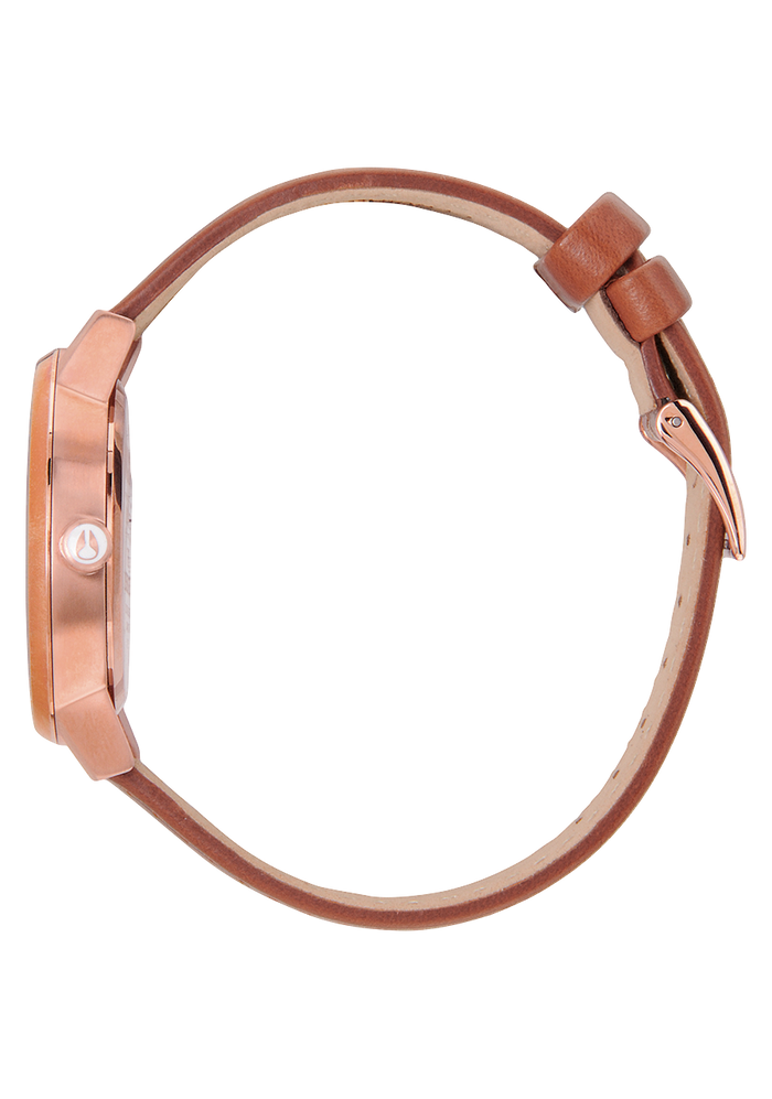 Kensington Leather - Rose Gold / White