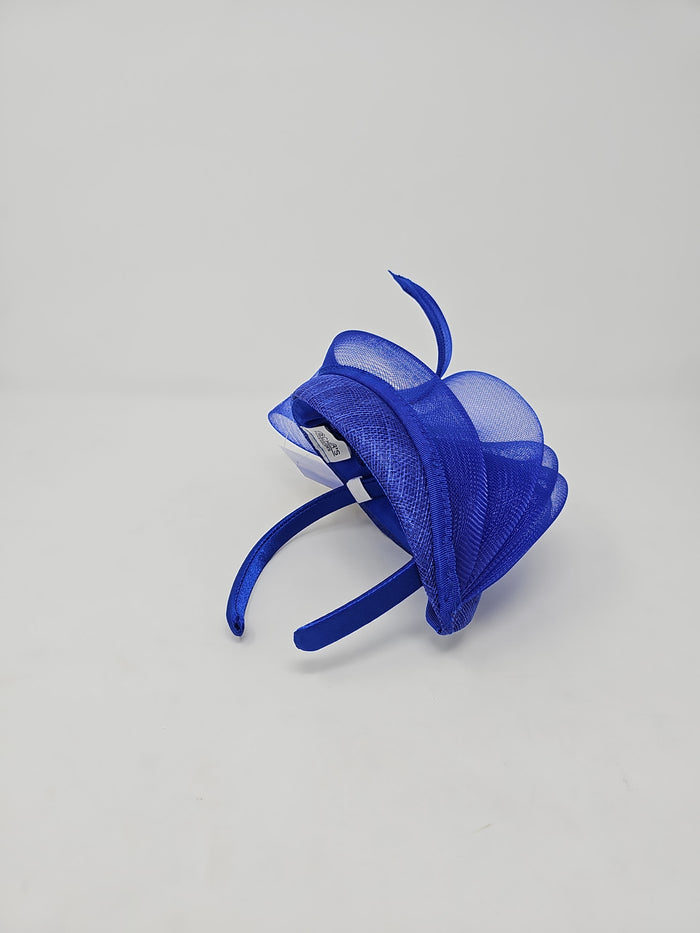 Lapis Blue Mesh Stacked Net Hairband Fascinator