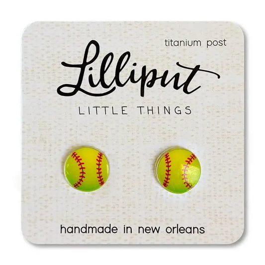 Lilliput Softball Earrings