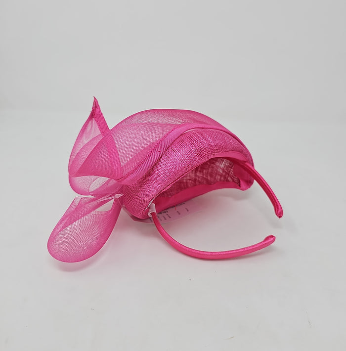 Lipstick Pink Mesh Stacked Net Hairband Fascinator
