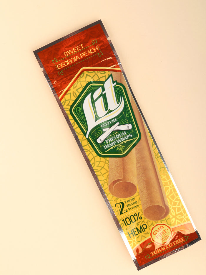 Lit Culture Hemp Wrap 2pk | Georgia Peach-Image 1