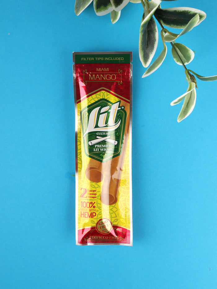 Lit Culture Hemp Wrap 2pk | Miami Mango-Image 1