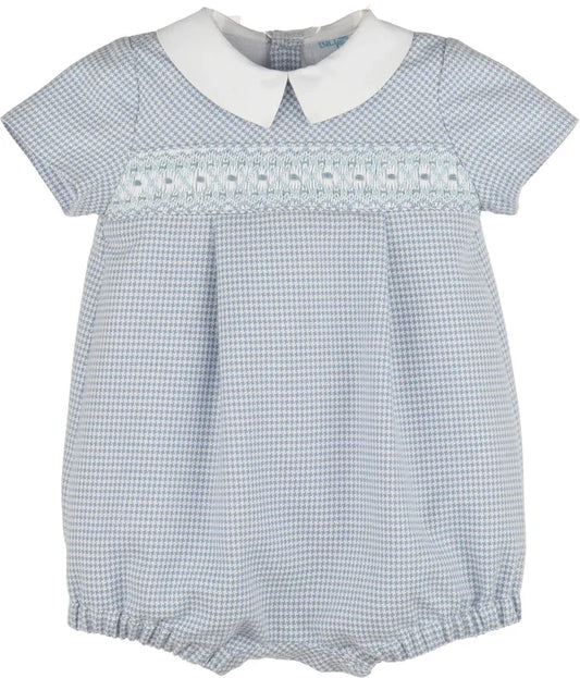 Luli & Me Checks Smock Boy Bubble-Blue