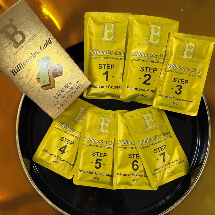 LUXURY Pedicure Deluxe 7 Steps For Nail Salon - Billionair Luxury 7 steps