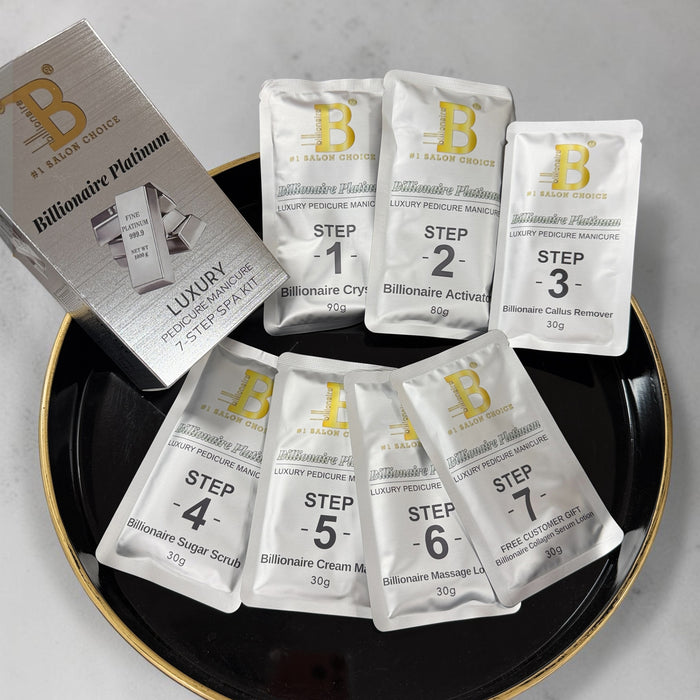 LUXURY Pedicure Deluxe 7 Steps For Nail Salon - Billionair Luxury 7 steps