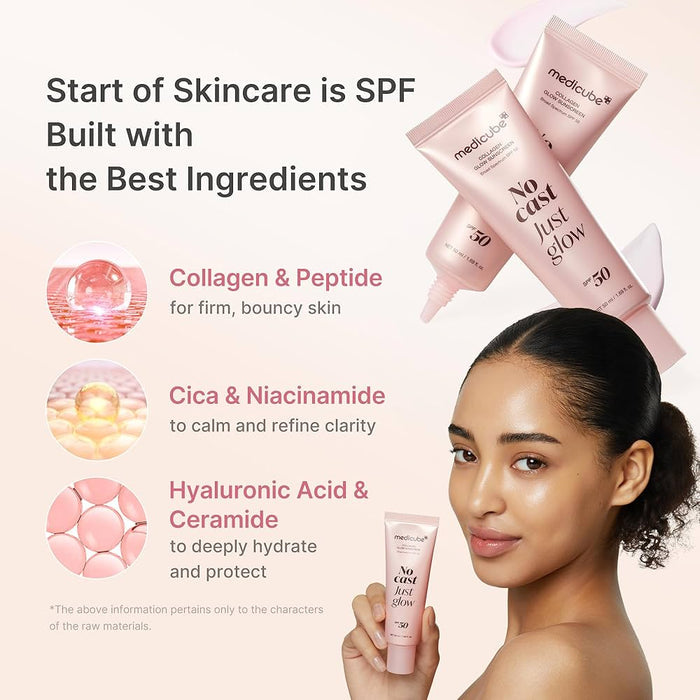 Medicube Collagen Glow Sunscreen 50ml واقي الشمس ميديكوب كولاجين جلو - Princess Cosmetics Qatar