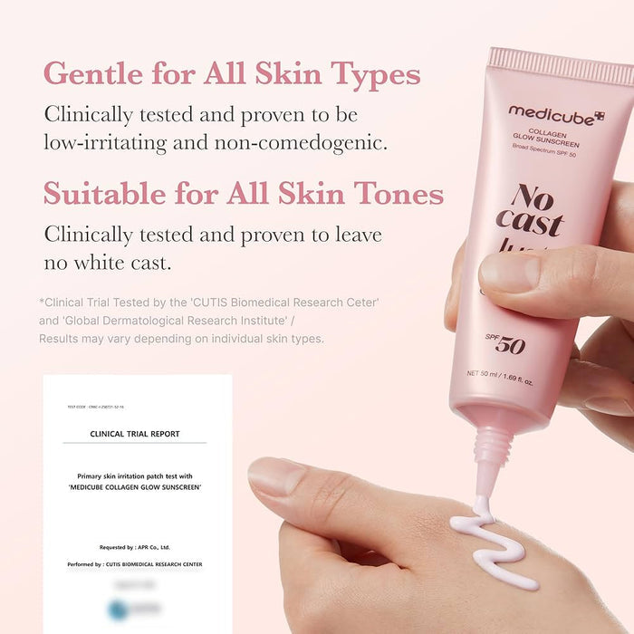 Medicube Collagen Glow Sunscreen 50ml واقي الشمس ميديكوب كولاجين جلو - Princess Cosmetics Qatar