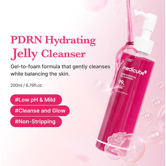Medicube PDRN Hydrating Gel Cleanser 200ml - Beauty Tribe
