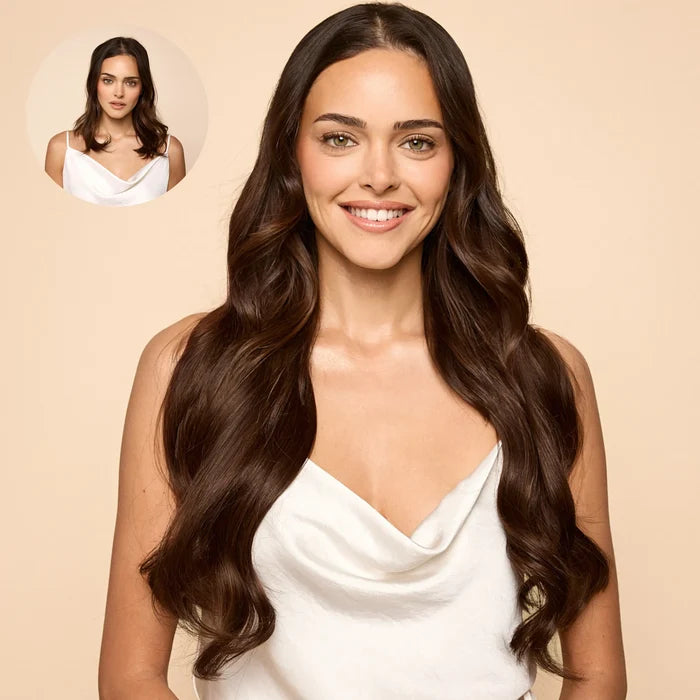 Medium Brown (2B) 20" 220g - Clip-Ins