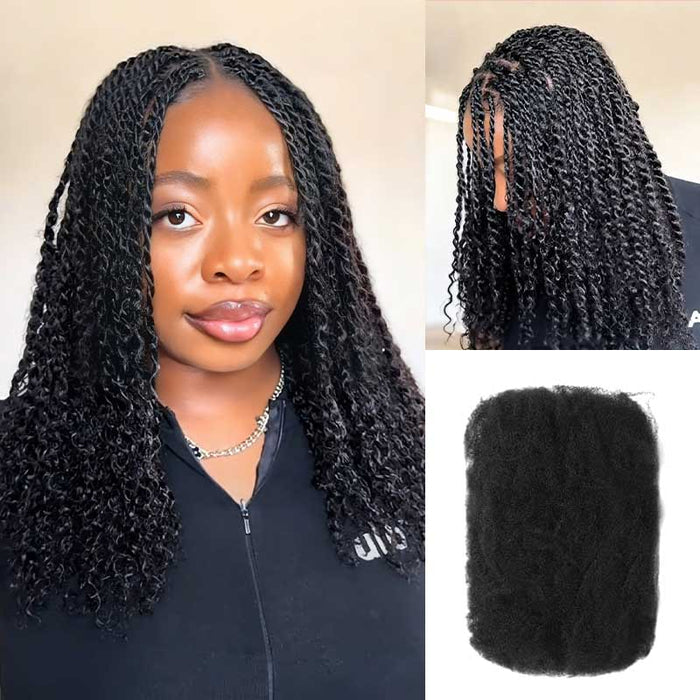 Member Sale|QVR Natural Black Afro Kinky Bulk Human Hair