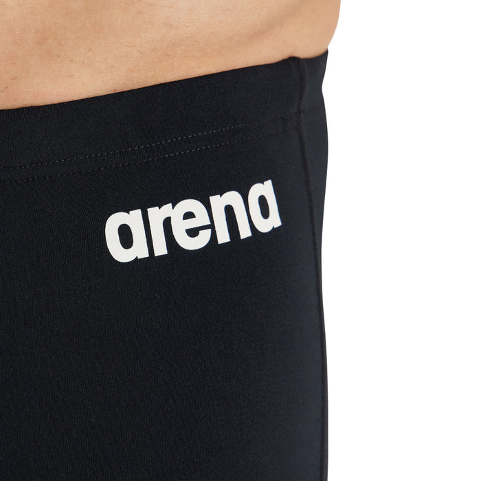 MEN'S TEAM SWIM JAMMER SOLID BLACK-WHITE