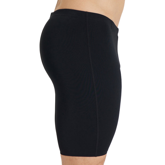 MEN'S TEAM SWIM JAMMER SOLID BLACK-WHITE