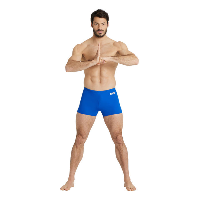 MEN'S TEAM SWIM SHORT SOLID ROYAL-WHITE