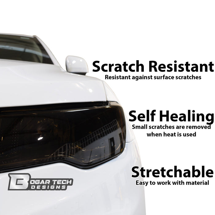 Full Headlight Taillight Precut Smoked PPF Tint Kit Film Overlay Fits Mercedes Benz EQS 2022 - 2025 - Bogar Tech Designs